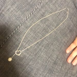 Tiffany & CO pearl heart necklace